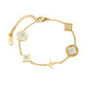 Wholesale Titanium steel non-fading jewelry, four-leaf clover style, gold titanium steel bracelet for women.