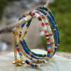 oly-9c77680537a0b14a24957f078b8a2206 Wholesale Jewelry Colorful Natural Stone Beaded Bracelet for Girls Light Luxury High-End Simple Shoushan Stone Bracelet