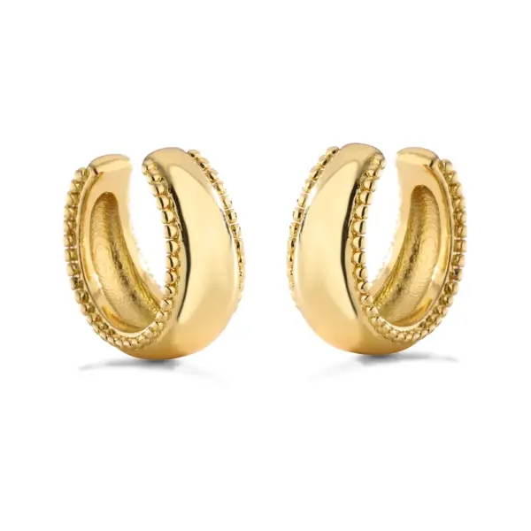 Wholesale 1 Pair Ig Style French Style Simple Style Leaves Twist Plating Inlay Copper Zircon 18k Gold Plated Ear Cuffs