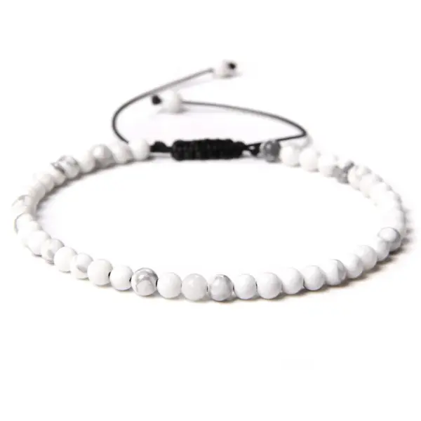 Wholesale Fashion Solid Color Natural Stone Beaded Bracelets 1 Piece