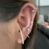 oly-9cacd4fc34c4da45187de7ba7e32258b Wholesale Ear Cartilage Rings & Studs Simple Style Geometric Copper Plating Artificial Gemstones