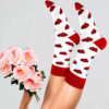 Wholesale valentine's day socks love contrast color tube socks Valentine's Day lovers cotton socks manufacturers
