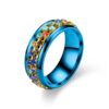 Wholesale Fashionable Rotatable Titanium Steel Ring Crystal Diamond Chain Rotating Couple Ring Women's Jewelry