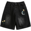 Wholesale High Waist Denim Shorts Loose Shorts Jeans Casual Street Women's Denim Wide Leg Shorts Women