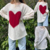 oly-9cc6e8a5affc3b2003ee79274ae14e5b Wholesale Women's Long Sleeve Round Neck T-Shirt Valentine's Day Love Casual Loose Pullover Top Spring and Autumn