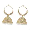 Wholesale Bohemian Style Colorful Diamond Embedded Earrings Women's Fashion Jewelry Alloy Geometric Pattern Sweet Cool Style Ear Jewelry