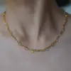 Wholesale French Style Line Wrapped Colorful Zircon Necklace For Women, Collarbone Chain, 304 Stainless Steel Gold-Plated Heart-Shaped Mixed Color Snake Chain