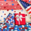 Wholesale American Independence Day Memorial Red Blue White Confetti Fallen Soldier Memorial Stars And Stripes Sequin Paper