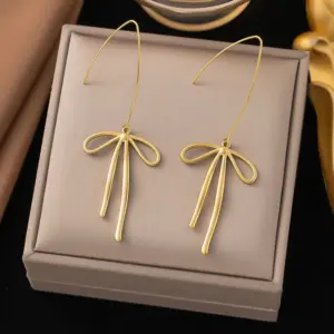 45 [AG132] Bow Earrings / Gold