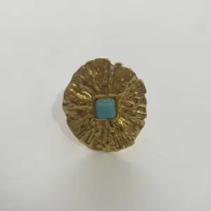 18K Real Gold Lotus Leaf