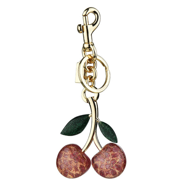 Wholesaletrade wholesale crystal red cherry key chain bag pendant car key chain fruit pendant