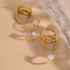 Wholesale 304 Stainless Steel Flower Ring High-end Vintage Ring Stainless Steel Jewelry Rings