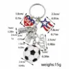 Wholesale Backpack Pendant Oil Drop Mini Football Keychain Pendant American Flag Alloy Handmade Football Enthusiast