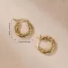 Wholesale Round Hypoallergenic Earrings In 304 Stainless Steel With 18K Real Gold PVD Coated Plating, 0.03µm Thickness, Unisex