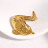 Wholesale Cute stainless steel dolphin ring, gold-plated and colorfast, open titanium steel ring