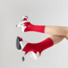 Wholesale Light luxury color matching casual mid-calf socks men and women modern retro pile socks girl Valentine's Day cotton socks