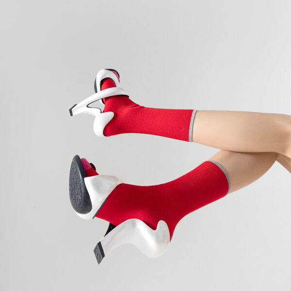 Wholesale Light luxury color matching casual mid-calf socks men and women modern retro pile socks girl Valentine's Day cotton socks