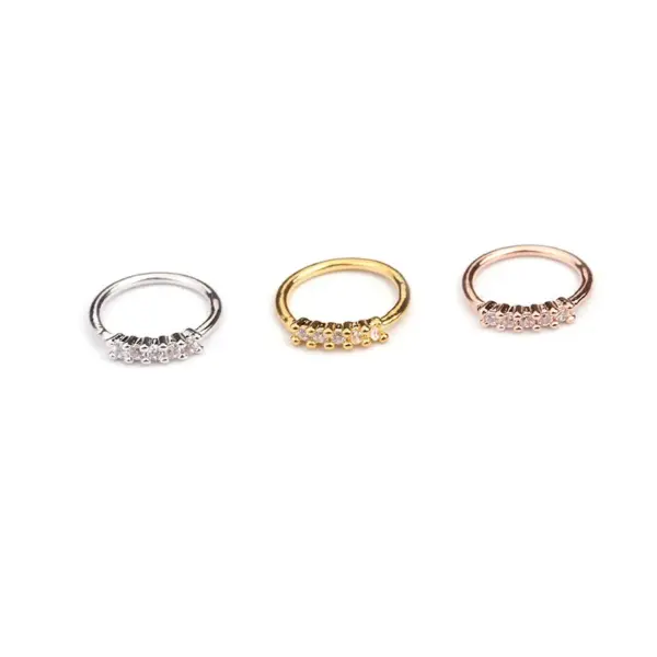Wholesale Fashion Flower Copper Nose Pin
