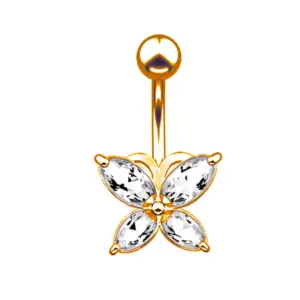 Single Bead Four Leaves-Rose / Gold