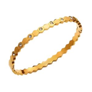 Honeycomb with diamond gold
