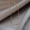 oly-9d81e321aaa5ac82699c4a607825aa3e Wholesale 304 Stainless Steel 18K Gold Plated Simple Style Plating Geometric Necklace