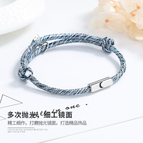oly-9d836341da2f3916080c2b475ff78872 Wholesale Sun and Moon Couple Bracelet Sucking Valentine's Day Commemorative Gift for Men and Women a Pair of Sun and Moon Woven Hand Rope Best Friend