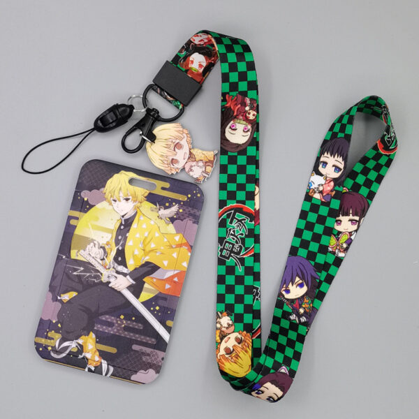 Wholesale Cartoon animation bus card set mobile phone lanyard push fit student campus meal card delivery card work card RM OLY Exclusive
