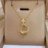 Wholesale Ice Cream Necklace For Sibling Suit, Waterproof 304 Stainless Steel With 14K Gold Plated UV Coating And Artificial Gemstones
