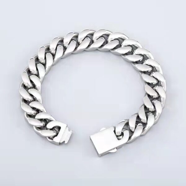 Wholesale Stainless Steel Titanium Steel Bracelet with Non-Fading and Faceted on All Sides, Simple Store Treasure