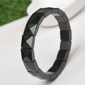 oly-9da569513f3c2c8c6d4d14435176e9d5 Wholesale jewelry natural obsidian cut hand row bracelet all-match women’s bracelet fashion jewelry