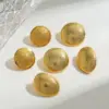 Wholesale 18K Gold Plated Stainless Steel Geometric Floral Pattern Earrings Casual Cute Simple Design For Dating Selfie Holiday Shopping