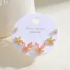 Wholesale 14K Gold Plated Copper Zircon Flower Butterfly Inlaid Earrings For Women Daily Selfie Festival Suitable
