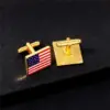 Wholesale American Flag Men's Zinc Alloy Cufflinks In French Style With Stamping Craft