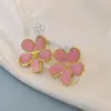 Wholesale Flower 304 Stainless Steel Simple Style Classic Style Ear Studs