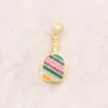Wholesale 1 Pc/Package 16x10mm 22x20mm 25x11.5mm 3mm 5x3mm Copper Zircon 18K Gold Plated Pentagram Balloon American Flag Polished Pendant