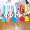 Wholesale Cute Cartoon Candy Color Baseball Cap Keychain Mini Hat Key Chain Silicone Female Creative Gift