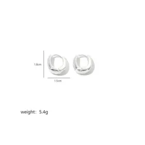 Silver / Oval Earrings