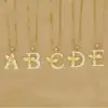 Wholesale New Fashion Classic Bee Diamond Embedded 26 English Alphabet Gold Plated Copper Link Necklace For Women Ins Style Gold Color