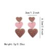 Wholesale   States best selling color matching Valentine's Day acrylic love earrings niche personality High sense earrings women