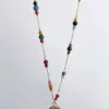 Wholesale Fresh Floral Element Feather Necklace Multifunctional Elegant Cute Handmade Titanium Steel Vacuum Gold Plated Lobster Clasp Regular Chain