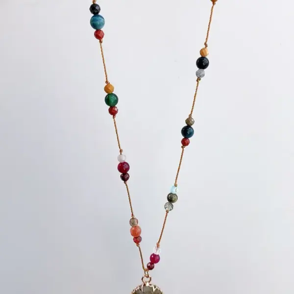 Wholesale Fresh Floral Element Feather Necklace Multifunctional Elegant Cute Handmade Titanium Steel Vacuum Gold Plated Lobster Clasp Regular Chain