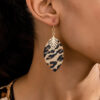 Wholesale leopard leaf earrings fashion simple cold temperament unique high creative sense earrings 4369