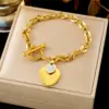 Wholesale Fashionable Titanium Steel Bracelet Women's Gold Color Four Leaf Clover Non-Fading Luxury Simple Hand Chain Jewelry Accessory