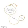 Wholesale Fashionable Titanium Steel 18K Gold Plated Bracelet With Diamond Small Round Piece Color Retention Women Stainless Steel Finger Clip Bead Finger Chain Vacuum Electroplating 18K Gold Retention