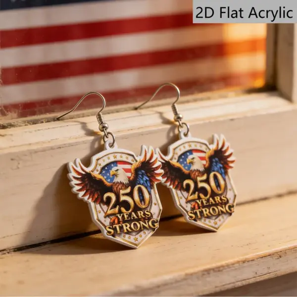 oly-9e27450111c2e20b088668f36212ba9e Wholesale Retro Multicolor Acrylic Statue Drop Earrings For Women With 304 Stainless Steel Ear Pins