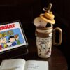 oly-9e3016b3dc95724ef0533e84479af4d7 Wholesale Snoopy Ice Cup Insulated Cold Water Cup 316 Stainless Steel Insulated Cup Cartoon Outdoor Sports Straw Cup