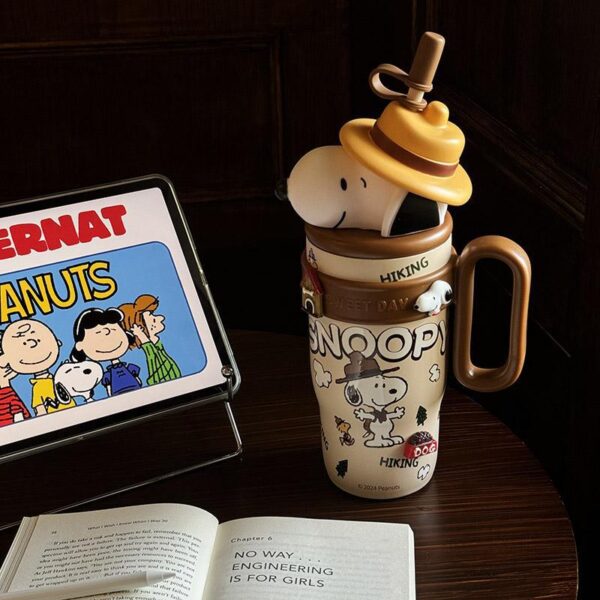 oly-9e3016b3dc95724ef0533e84479af4d7 Wholesale Snoopy Ice Cup Insulated Cold Water Cup 316 Stainless Steel Insulated Cup Cartoon Outdoor Sports Straw Cup