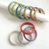 oly-9e3fcde94622a00ed1ed72046a75fcf2 Wholesale plain circle round geometric resin bracelet ig wind spring and summer color halo bracelet