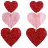 Wholesale color matching Valentine's Day acrylic love earrings simple pendant texture dopamine earrings
