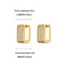Wholesale 304 Stainless Steel Geometric PVD Coated Zircon Real Gold Plated Modern Style Classic Style Waterproof Non Tarnish Hoop Earrings
